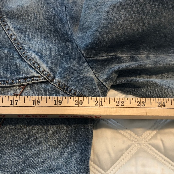 Seandara Women's XL Embellished Blue Denim Jacket Extra Large - Picture 9 of 14